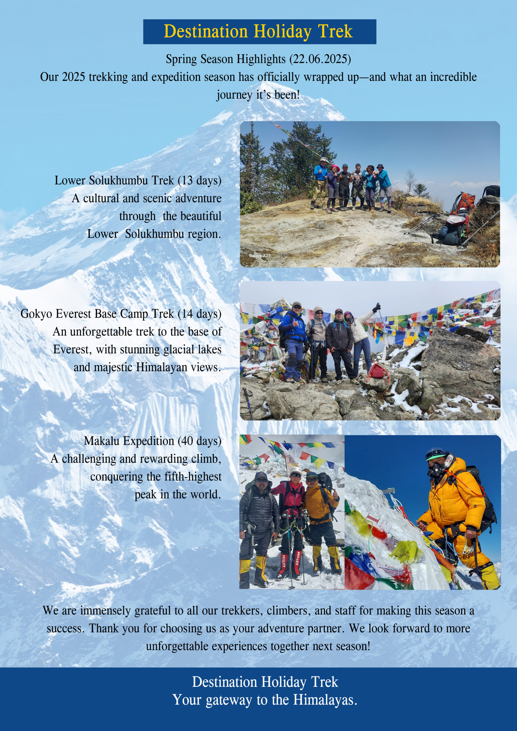 2025 autumn season trekking and tour glimpse