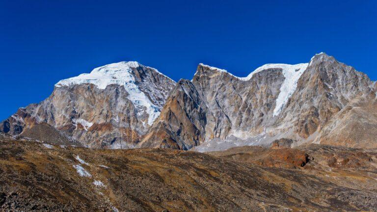 Dhaulagiri Expedition summit view from rocky ridge