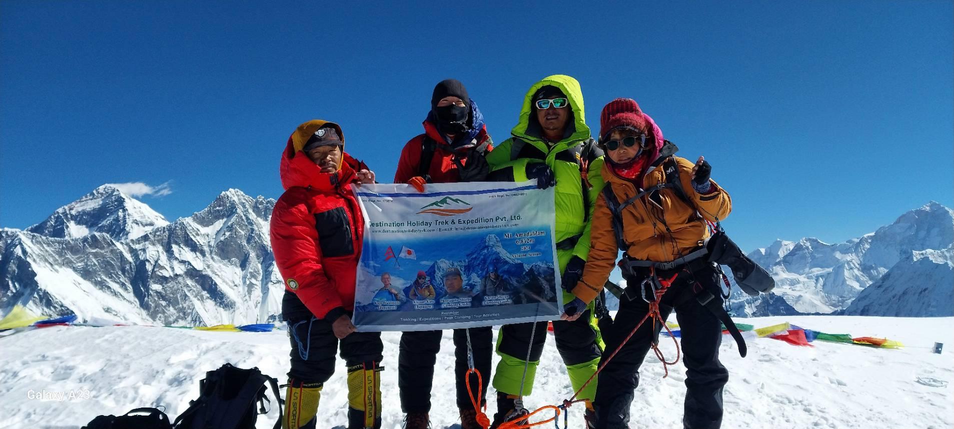 Climbers on the Ama Dablam Expedition