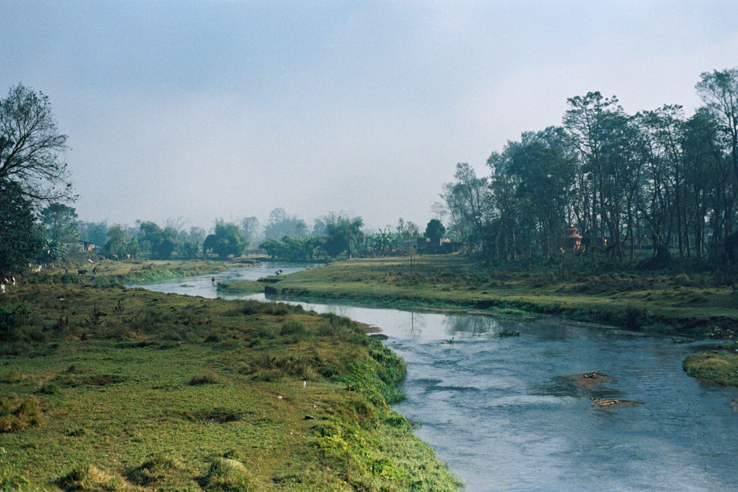 Rapti River Chitwan National Park Nepal with jungle scenery